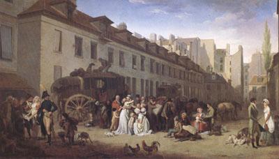 Louis Leopold  Boilly THe Arrival of a Coach (mk05) Spain oil painting art